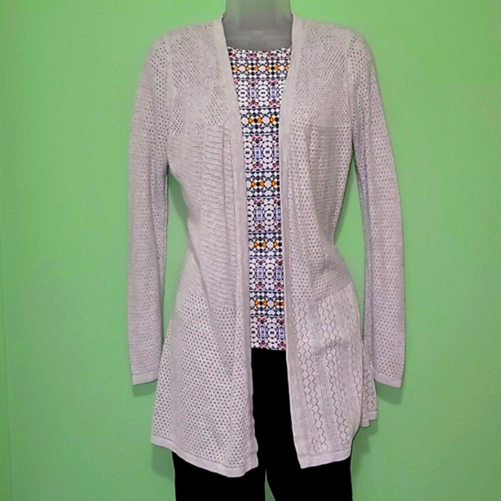Light Grey Asymmetrical Cardigan